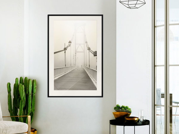Poster 'Bridge Disappearing into Fog'