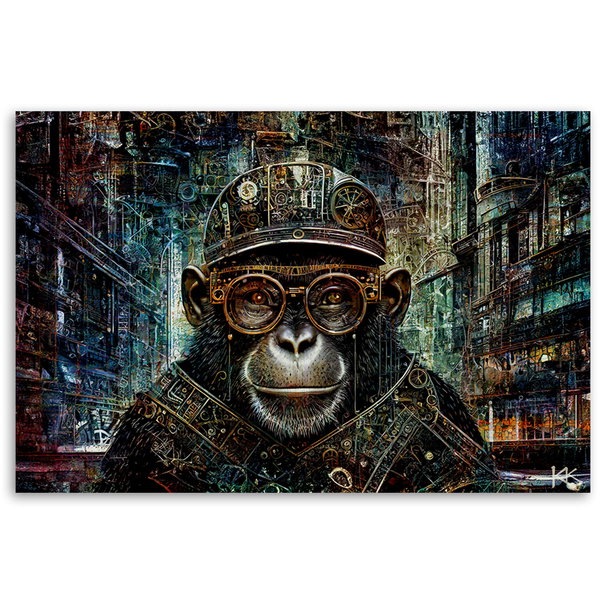 Kunstdruck auf Leinwand 'Cyber Simian Sentinel 1'