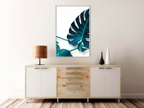 Poster 'Turquoise Monstera I'
