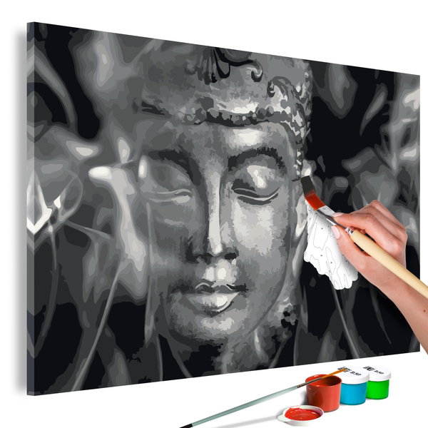 Painting by numbers adults 'Buddha in Black and White'