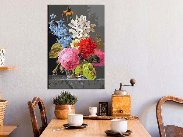 Malen nach Zahlen für Erwachsene 'Bouquet in a Glass'
