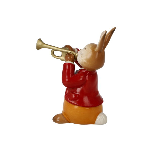Porzellan Figur 'Eifriger Trompeter' von Goebel 6x8x4cm