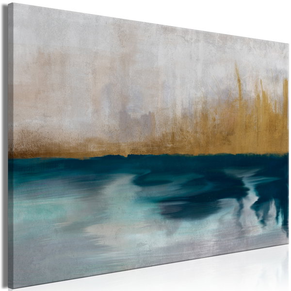 Kunstdruk op canvas 'Golden Grasses Wide'