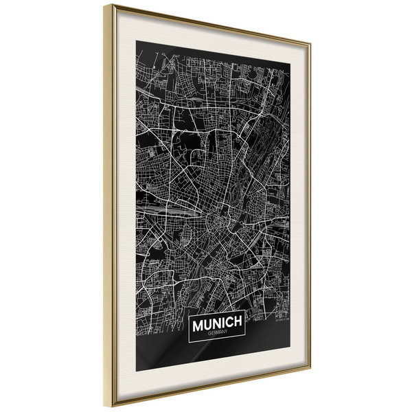 Poster 'City Map: Munich (Dark)'