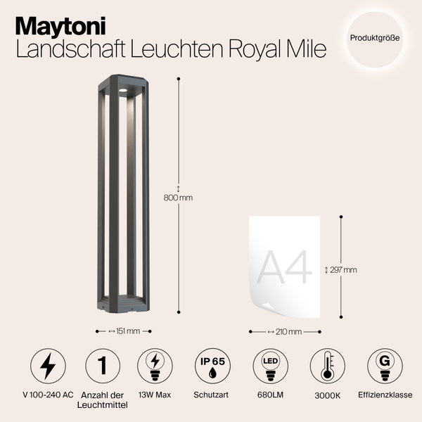 Outdoor Light 'Royal Mile 2'