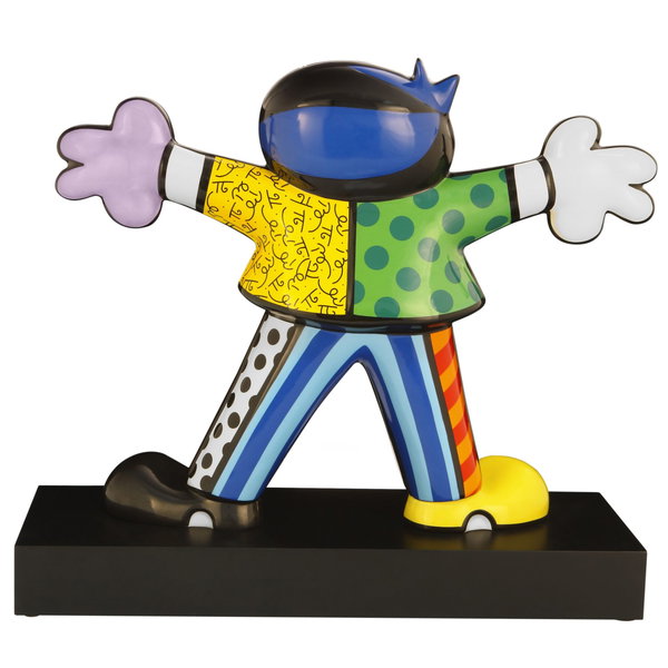 Porzellan Figur 'Hug Boy' von Romero Britto 19x47x54cm