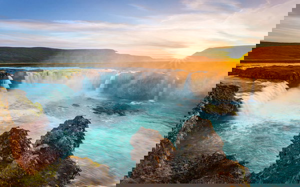 Carta da parati 'Godafoss' 400x267cm