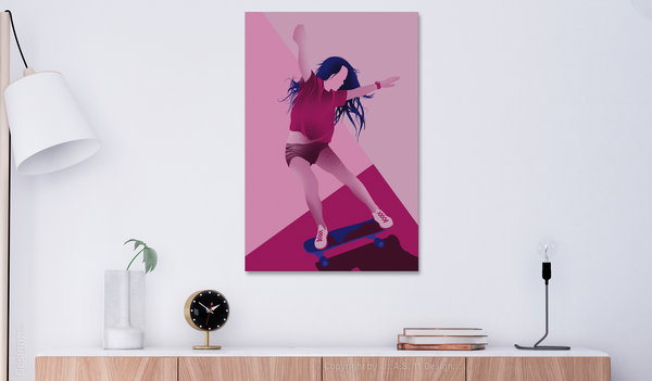 Kunstdruck auf Leinwand 'Powerslide Vertical'