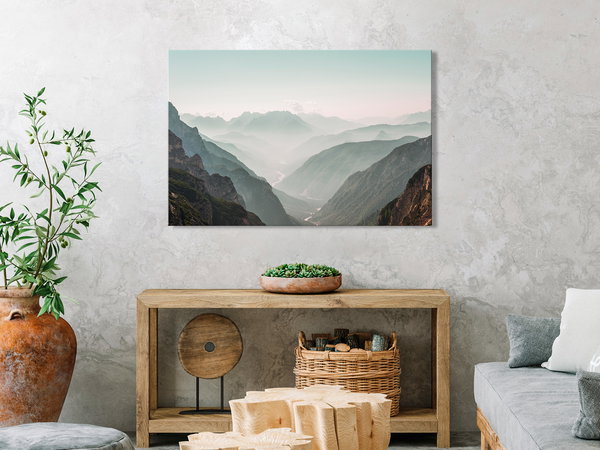 Kunstdruck auf Leinwand 'Mountain Horizon Wide'