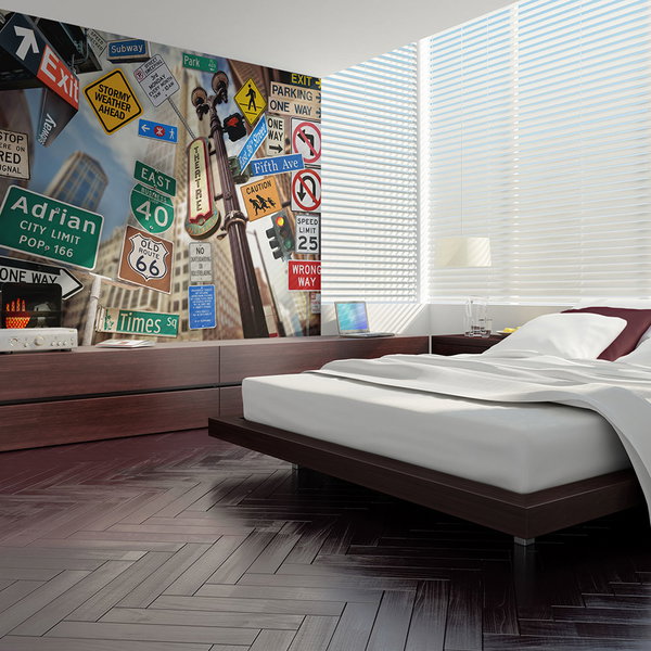Papel pintado 'New York signposts'
