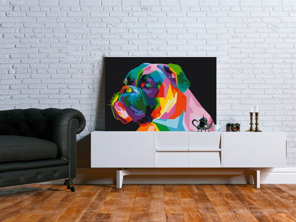 Malen nach Zahlen für Erwachsene 'Colourful Boxer'