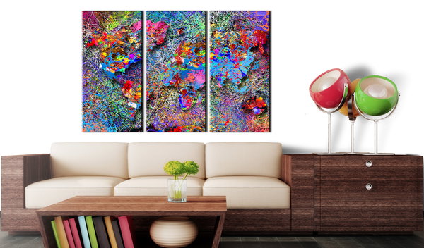Quadro di sughero 'Colourful Whirl'