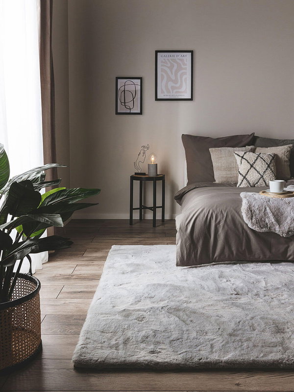 Design Fellteppich Dave Grau
