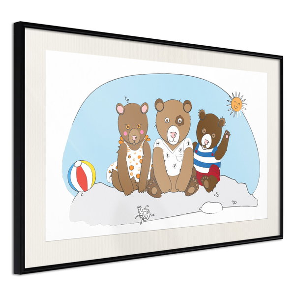 Poster 'Teddy Bears on the Beach'