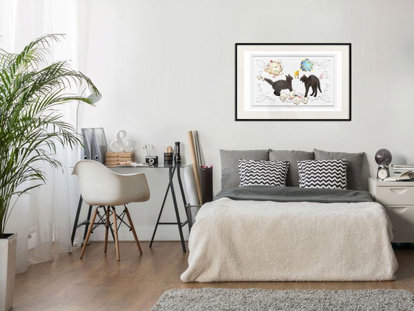 Poster 'Cat Quarrel'