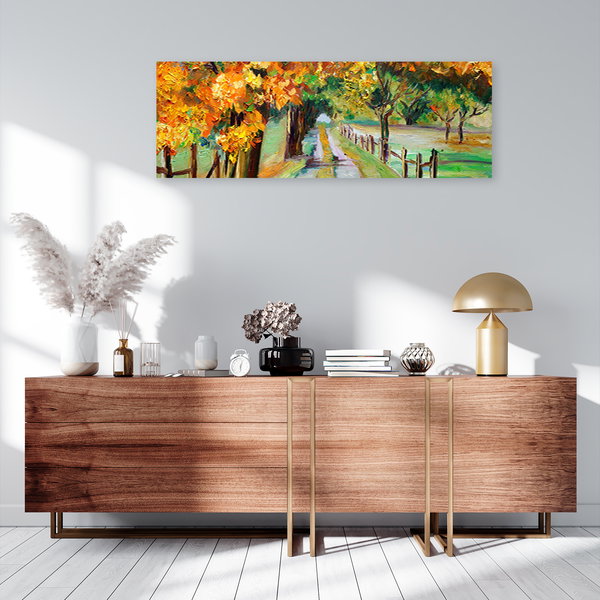 Kunstdruck auf Leinwand 'Autumn Pathway'