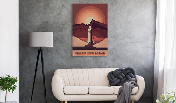 Kunstdruck auf Leinwand 'Space Flight Vertical'