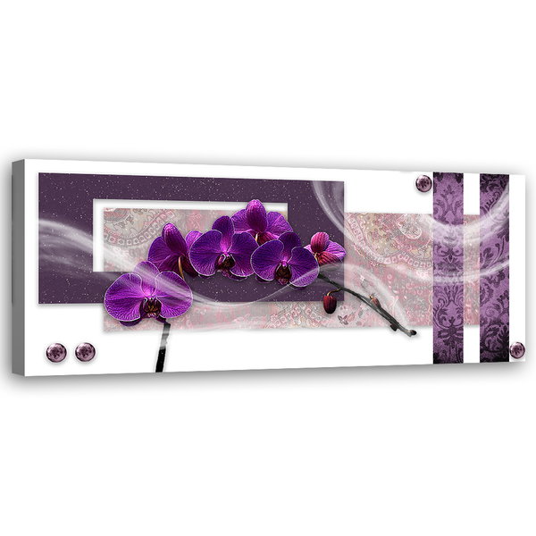 Kunstdruck auf Leinwand 'Purple Orchid Symphony'