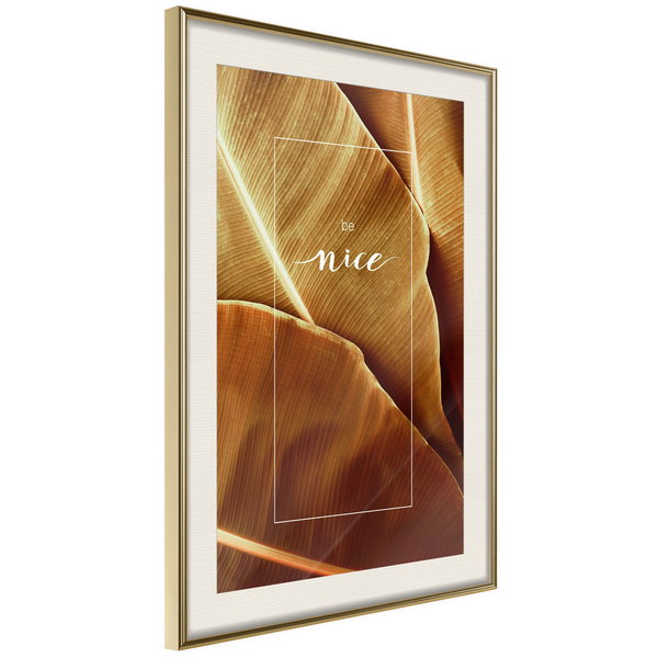 Poster 'Banana Leaves with a Message (Sepia)'