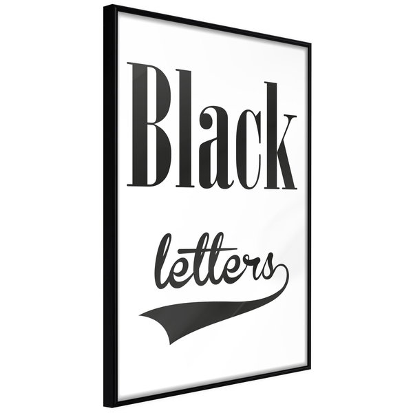 Poster 'Black Letters'