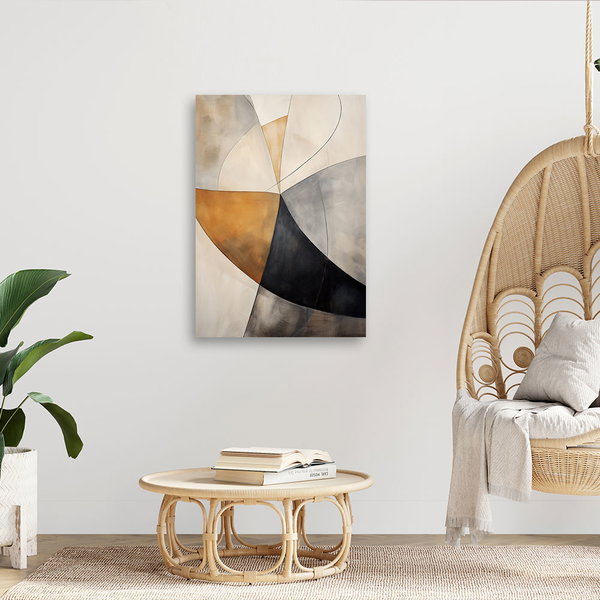 Kunstdruck auf Leinwand 'Curved Abstractions'