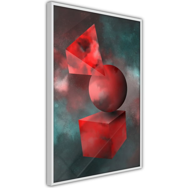 Poster 'Red Solid Figures'