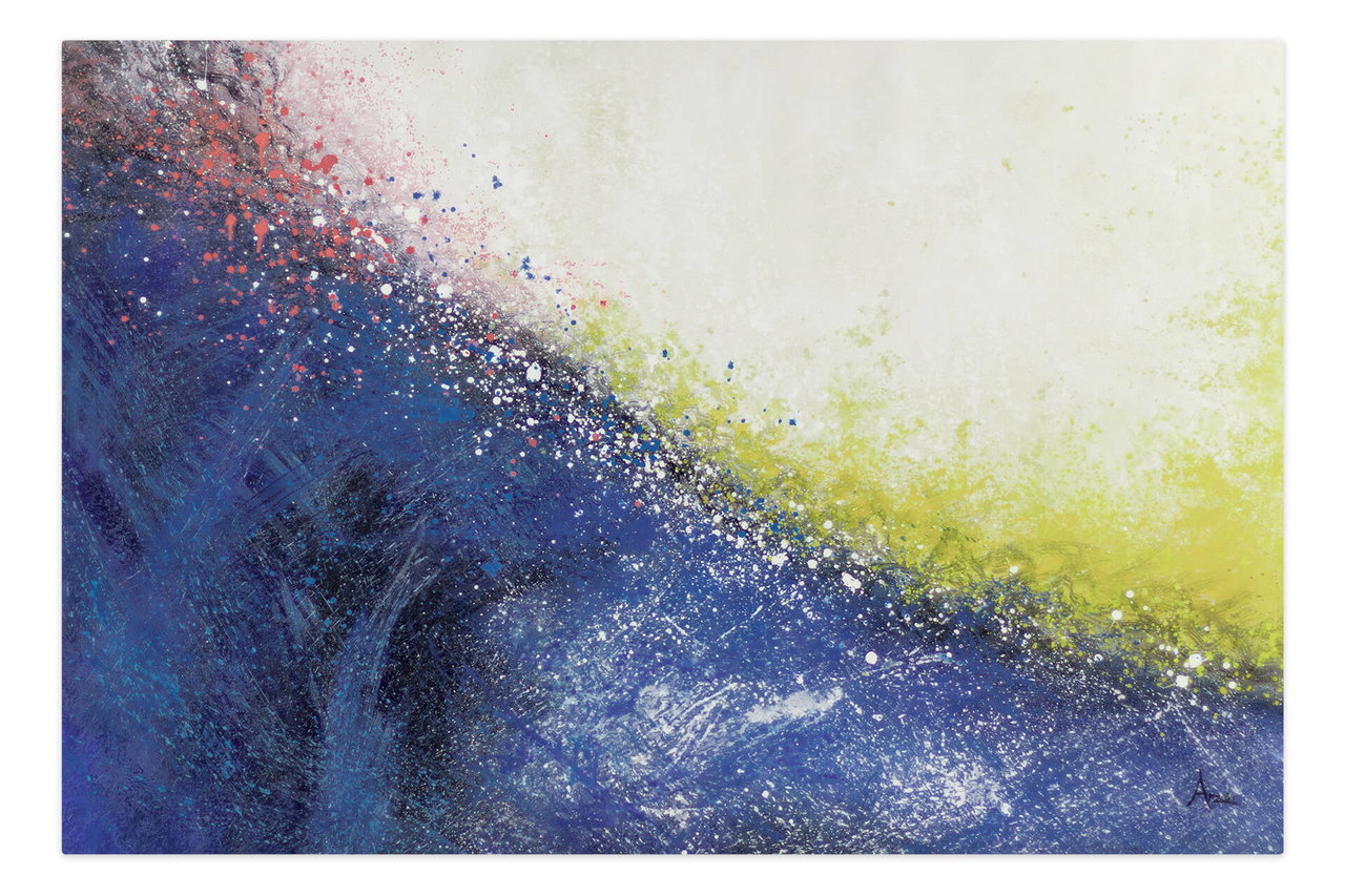 Schilderij 'Two Sides of a Coin' | Handgeschilderd unicum 180x120cm komt in de ruimte goed tot zijn recht.
