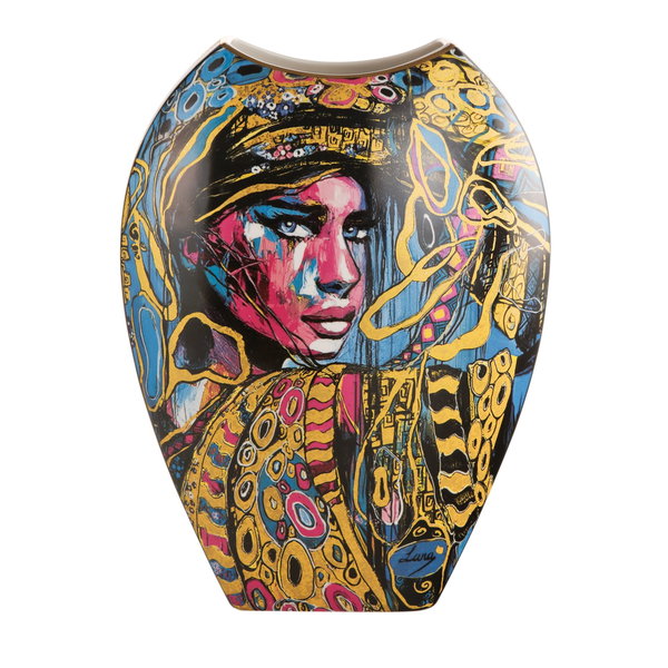 Vase en porcelaine 'Golden Muse Aphrodite' de Lana Frey 11x30x22cm