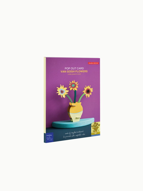 Papierskulptur 'Sonnige Sonnenblumenvase'