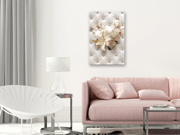 Kunstdruck auf Leinwand 'Diamond Lilies Vertical'