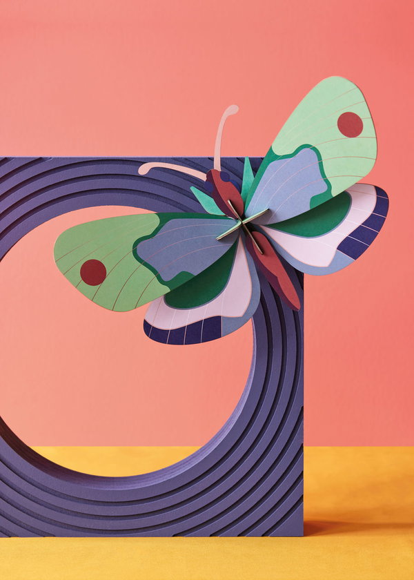 Wanddeko Papier 'Waldschmetterling'