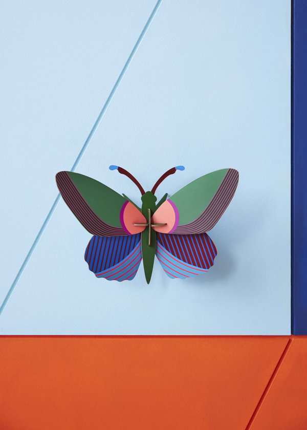 Wanddeko Papier 'Gemusterter Schmetterling'
