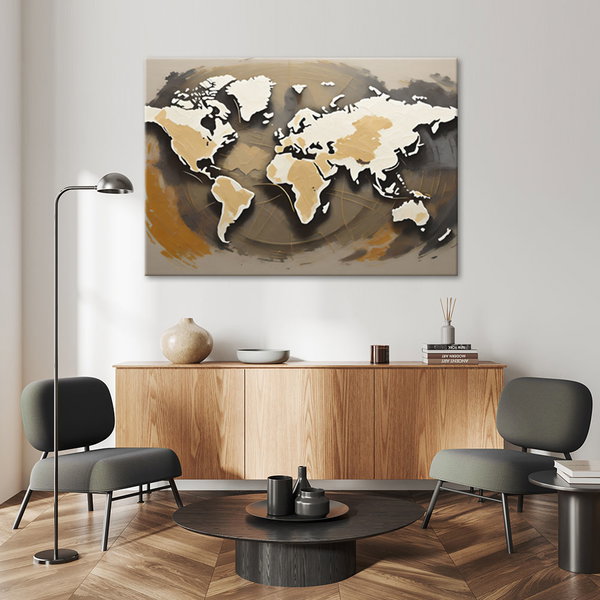 Kunstdruck auf Leinwand 'Global Canvas Symphony'