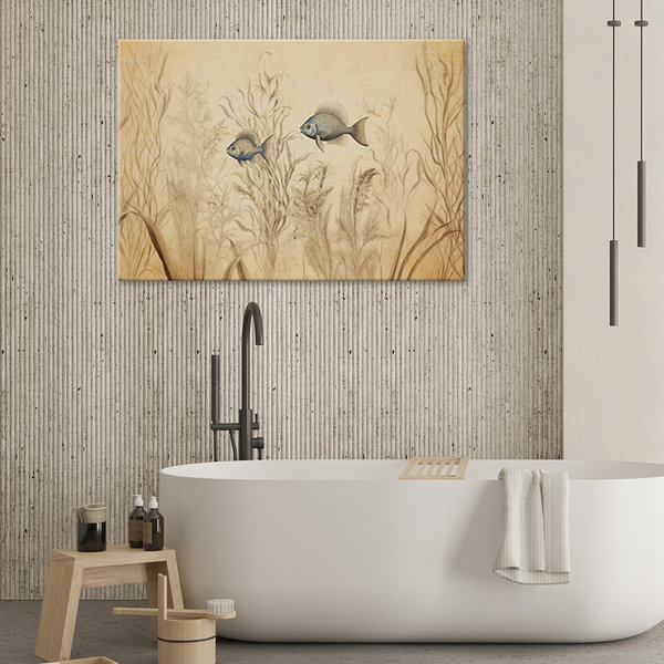 Kunstdruck auf Leinwand 'Fish in Serene Water and Corals 4'