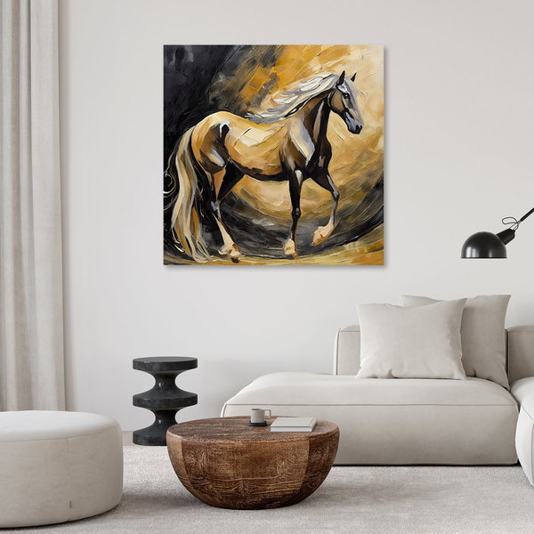 Kunstdruck auf Leinwand 'Golden Majesty: Gallop'