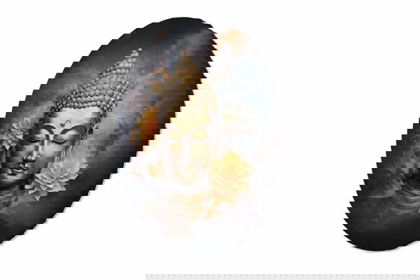 Tableau rond 'Mystic Forest'