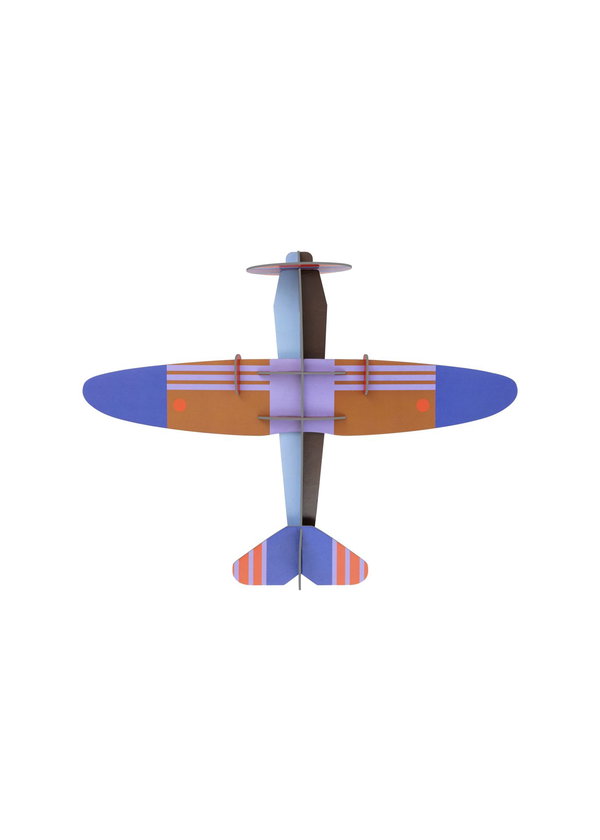 Sculptură de perete din carton 'Vintage Paper Plane'