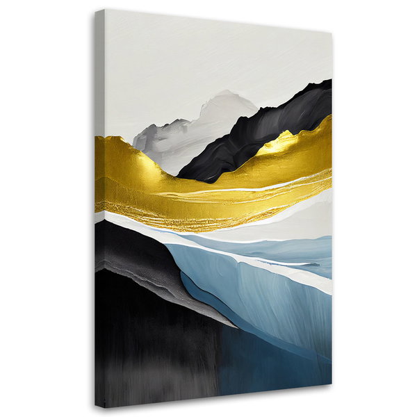 Kunstdruck auf Leinwand 'Golden Peaks 1'