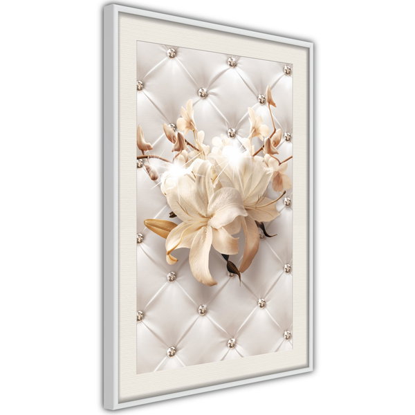 Juliste 'Lilies on Leather Upholstery'