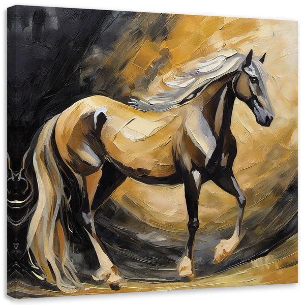 Kunstdruck auf Leinwand 'Golden Majesty: Gallop'