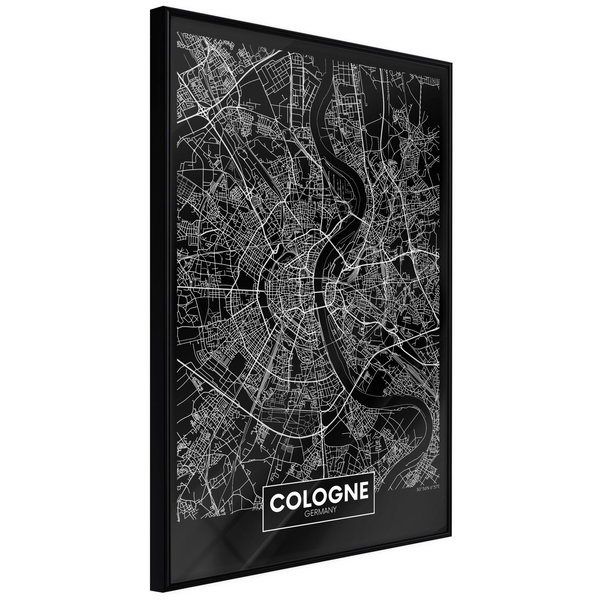 Poster 'City Map: Cologne (Dark)'