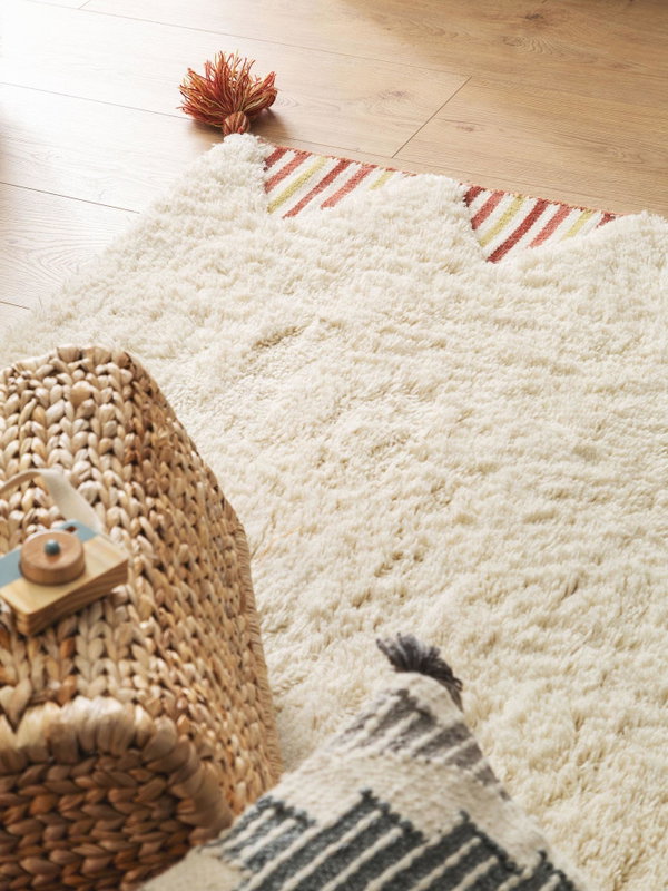 Design Wollteppich Floki Beige