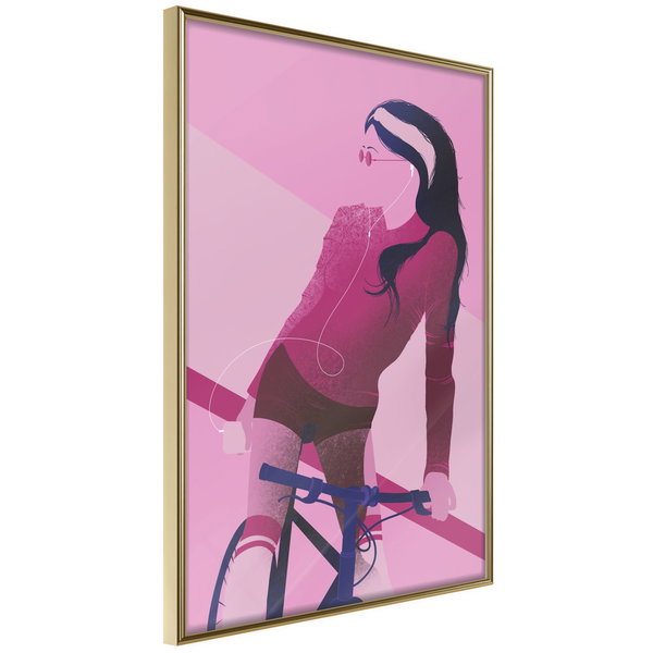 Poster 'Woman on Bicycle'
