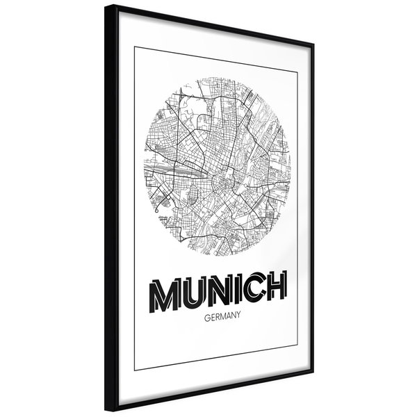 Poster 'City Map: Munich (Round)'