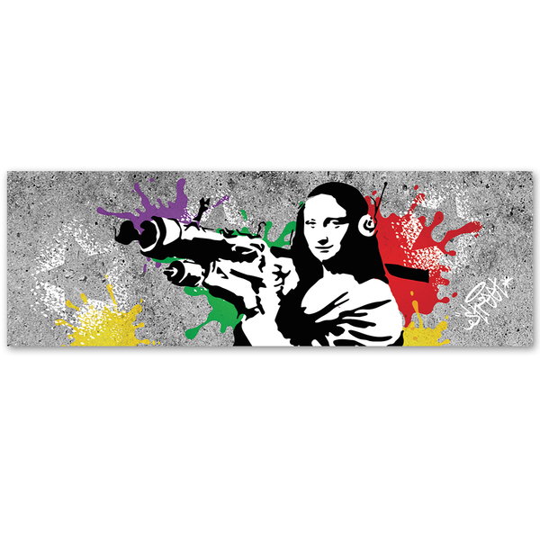 Kunstdruck auf Leinwand 'Mona Lisa Bazooka'