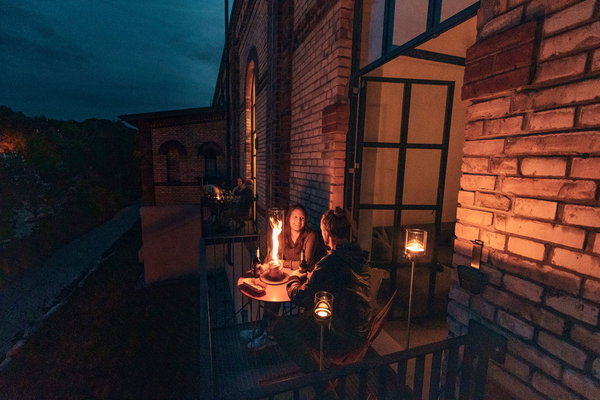 SPIN 90 Tischfeuer grau | Outdoor &amp; Indoor