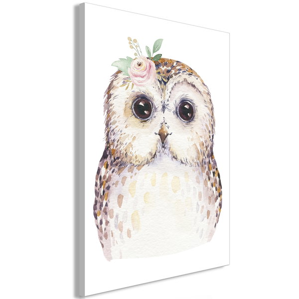 Impression sur toile 'Cheerful Owl Vertical'