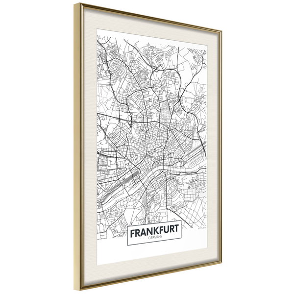 Poster 'City map: Frankfurt'