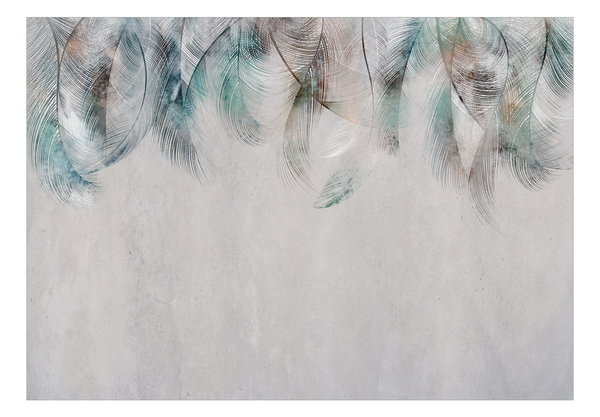 Selbstklebende Tapete 'Colourful Feathers'