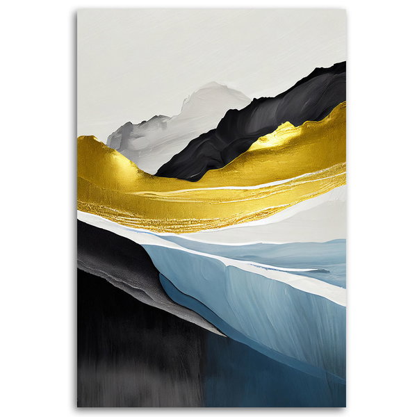 Kunstdruck auf Leinwand 'Golden Peaks 1'